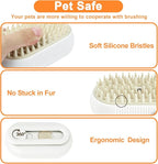 Nepfaivy Cat Steam Brush for Shedding - Steam Cat Brush for Indoor Cats, Rechargeable Steaming Pet Mist Water Steamer for Indoor Kitten, Pet Spray Hair Removal Comb for Massage, Spritz Defur Comb