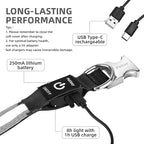 PetIsay LED Dog Collar Metal Buckle - Heavy Duty Light up Collars - Rechargeable IP68 Waterproof - Lighted Dog Collar for Night Walking, Hiking, Camping (Small, White)