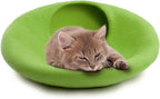 Woolygon Premium Wool Cat Cave Bed - Felt Cat Cave Handmade from 100% Merino Wool, Eco-Friendly Felt Cat Bed for Indoor Cats and Kittens