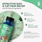 Walk-Easy Cat & Dog Joint Pain Relief, Effective Cat Pain Reliever, Anti Inflammatory & Natural Dog Hip and Joint Supplement Helps with Mobility, Limping, Hip Dysplasia and ACL Tear, 400 Small Pills
