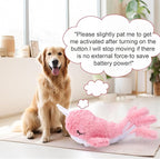 Mity rain 2 in 1 Interactive Dog Toys, Fish Dog Toy to Keep Them Busy, Plush Squeaky Dog Toys, Rechargeable Wiggly Pink Pet Toys for Small Medium Large Dogs, Moving Dog Toys for Indoor&Outdoor