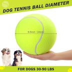 SCENEREAL Giant Tennis Ball for Dogs 2 Pack,Upgraded Thicken 9.5" Large Tennis Balls for Dogs,Halloween Dog Toys Birthday Gift, Inflatable Interactive Ball for Large Medium Big Dog,Durable Toy