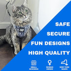 Travel Cat Harness and Leash Set - Adjustable Fit Mesh Cat Harness and Reflective Strap - Comfort Walking Vest for Kitten for Outdoor Walking, Hiking (Large, Cashcat)