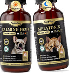 Hemp & Melatonin Calming Drops for Dogs – Day & Night Calming Treat for Anxiety Relief, Stress, Aggression, Separation, Relaxation & Sleep Aid, Chicken Flavor, 2 FL Oz