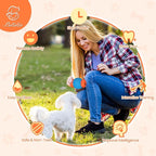 Interactive Dog Toys Treat Dispenser - Slow Puzzle Feeder for Large Dogs, Durable Rubber Chew Toys, Mental Stimulation for Anxiety Relief & Boredom