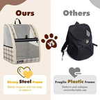 Pawaboo Cat Carrier Backpack, Pet Carrier Backpack for Kitties Small Dogs Puppies, Breathable Cat Bag Carrier, Small Dog Travel Backpack Carrier for Kitten Puppy Bunny, up to 22lbs, Apricot