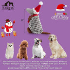 Hollypet Plush Dog Squeaky Toy Stuffed Armadillo Animal Pet Puppy Chew Toys with Clean Teeth for Small Medium Large All Breed Sizes Dogs, Christmas Gray, 8 in