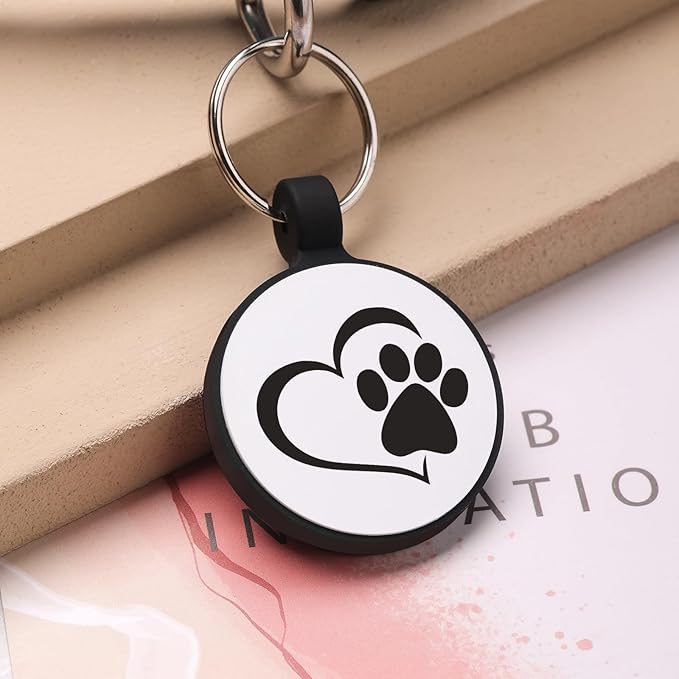 MYLUCKYTAG Silent Silicone QR Code Dog Tags - Scan QR for Instant Pet Location Alert Email