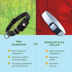 BugMD Paw Guardian Flea & Tick Pendant (2-Pack) with AirTag Holder – Plant-Based Flea & Tick Prevention for Dogs – Pet Collar Tag & GPS Tracker Holder for Dogs – Black