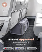 MIDOG Cat Carrier Soft for Small to Medium-Sized Cats,Up to 25 Lbs, TSA Airline Approved Soft Sided Pet Carrier,Collapsible Travel Cat Carry Bag(Grey)