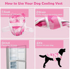 Dog Cooling Vest – Lightweight Pet Cooling Shirt 3D Breathable Mesh, Reflective Strips & UV Protection for Walking, Hiking, Park – Adjustable Fit Dog Cooler Jacket with D-Ring U-DCV01XL