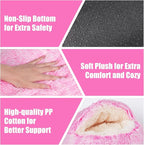 Cat Beds & Dog Bed with Cover Cave, Dog Beds for Small Dogs, Round Soft Plush Donut Calming Pet Bed for Indoor Cats or Small Dog, Washable Puppy Bed with Non-Slip Bottom-20inch