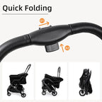 Dog Cat Stroller, Suitable for Dogs and Cats Weighing No More Than 66 Pounds, Foldable 4 Wheels Pet Strollers, Travel Small Dog Pet Stroller with 4 Wheels (Black)