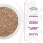 Tiki Cat Aloha Friends, Chicken, Pumpkin & Duck, Grain-Free & High Moisture, Wet Cat Food for All Life Stages 2.5 oz. Pouch (12 Count)