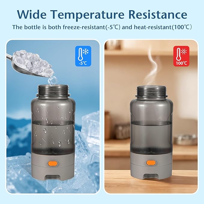 Outdoor Dog Water Bottle 50oz Leakproof Portable Pet Water Dispenser with Handle for Travel Hiking Camping Beach Trips BPA Free Must Have for Active Pets (Grey)