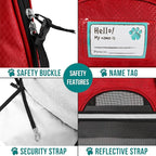 PetAmi Airline Approved Pet Carrier for Cat, Soft Sided Dog Carrier for Small Dogs, Cat Travel Supplies Accessories for Indoor Cats, Ventilated Pet Carrying Bag Medium Large Kitten Puppy, Large Red