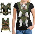 YUDODO Front Pet Carrier Backpack for Small Dogs and Cats, Secure and Breathable Mesh, Ergonomic Support, Adjustable for Walking, Hiking, or Travel (Army Green-Pro S)