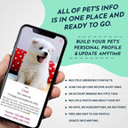 MYLUCKYTAG QR Code Stainless Steel Pet ID Tag - Personalized Online Profile, Location Alert Email, Digital ID, Durable Dog Collar Tag, Engraved