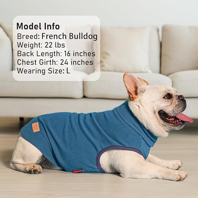 KYEESE 2Pack Dog Sweater Warm Dogs Clothes Pets Sweatshirt Soft Turtleneck Small Pets Sweaters Pet Coats Stretchy Dog Sweaters for Small Dogs Male