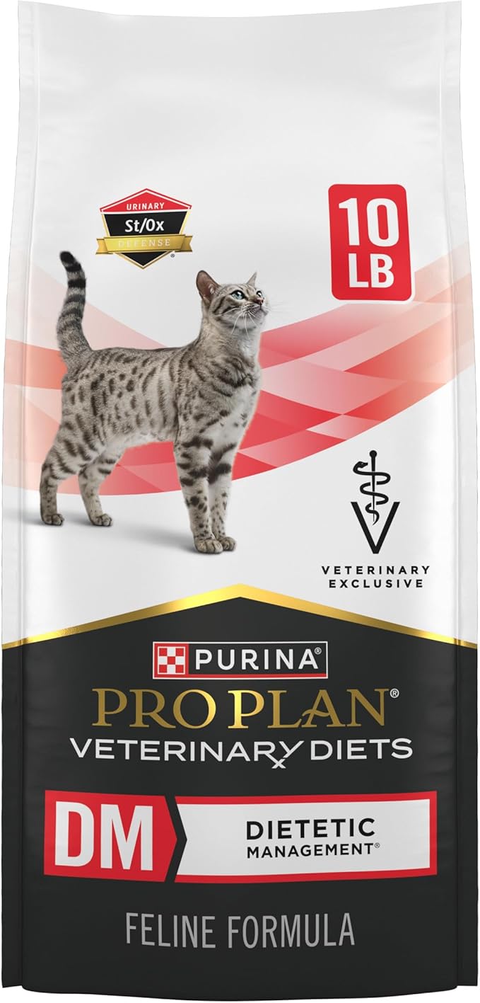 Purina Pro Plan Veterinary Diets DM Dietetic Management Feline Formula Dry Cat Food - 10 lb. Bag