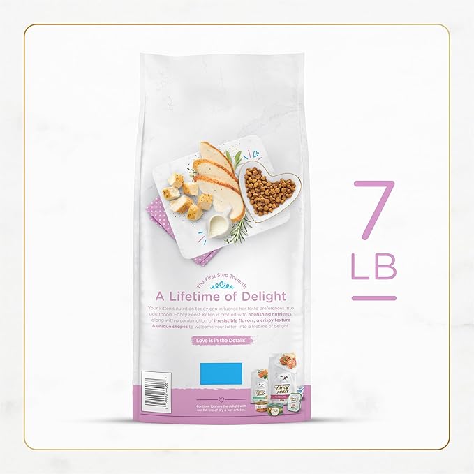 Purina Fancy Feast Kitten With Savory Chicken and Turkey Kitten Dry Food - 7 lb. Bag