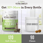 VetPro Advanced Allergy and Itch Support for Dogs - Supports Seasonal Allergies, Itchy Skin, & Immunity - Enhanced with Salmon Oil, Probiotics & Colostrum for Allergies, Immune Support, & Gut Health