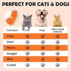 Pet Steam Brush for Dog & Cat, 5-In-1 Spray Comb for Hair Removal Deshedding & Grooming, Vibration Massage Hair Remover for Long & Short Pets Includes Rinse-Free Shampoo & Skin Checking Light