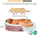 Orthopedic Waterproof Large Memory Foam Dog Bed: Washable Dog Bed with Bolsters - XXL Orthopedic Removable Cover for Medium Large Sized Pet - Non-Slip Bottom - Pink
