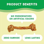 Ultra Chewy Turkey Tendon Knotted Bones for Dogs - Premium All-Natural, Hypoallergenic, Long-Lasting Dog Chew Treat, Easy to Digest, Ingredient Sourced from USA (3.5 Inches - 1 Pack)