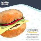 Huxley & Kent Funny Dog Toy w/Squeaker – Power Plush Squeaky Dog Toys for Small, Medium & Large Dogs – Soft Stuffed Animal for Indoor Play & Fetch - Hamburger, Small