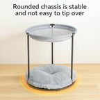 Double Cat Bed for 2 Cats Breathable Elevated Cat Beds for Indoor Cats, Round Fluffy Plush Cat Beds,18 x 16.5 x 16.5 Inch Cat Hammock Washable, Easy Assembly Cat Hammock for Multi-cat Household