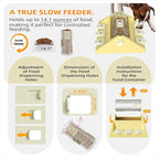 KADTC Paw-Activated Rolling Puzzle Game Toy Level 2 in 1 Puppy Treat Toys Capacity 14oz Slow Feeder Adjustable Interactive Food Dispenser for Small/Medium Dogs Brain Mental Stimulation Healthy Eating