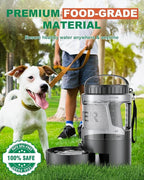 Dog Water Bottle Portable Bowls - 95oz Large Travel Water Bowl Dispenser for Dogs, Pet Camping Beach Essentials Traveling Car Park Accessories, Leak Proof Pet Drinking Dispenser for On The Go, Black