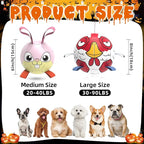 QDAN Rabbit Dog Toys Soccer Ball with Straps, Easter Day Dog Toys for Medium Small Dogs (6 Inch)