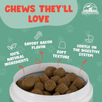 100% Natural Flea & Tick Prevention for Dogs, Chewable – Made in USA Bacon Flavor Soft Chews – Dog Flea & Tick Treatment Control – Oral Pill Repellent Alternative for All Breeds (120 Ct)