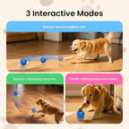 Smart Interactive Dog Toy Ball - Auto Bouncing & Rolling, Chew-Resistant E-TPU Material, 3 Interactive Modes, IPX7 Waterproof, Smart Chase Pet Toy Ball for Medium and Large Dogs (Blue)