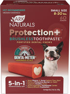 ARK NATURALS Protection+ Brushless Toothpaste, Dog Dental Chews for Small Breeds, Prevents Plaque & Tartar, Freshens Breath, 35oz, 1 Pack, Red