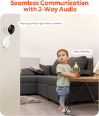 owltron Indoor Security Camera 2K, 2.4GHz WiFi Cameras for Home Security Baby Monitor Camera with Motion/Cry Detection, Pet & Dog Cam with Phone App, Night Vision, 2-Way Audio, Works with Alexa