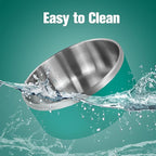 LIHONG Stainless Steel Dog Bowls for Large Dogs,Dog Food Water Bowls with Non Slip Rubber Bottom,Pet Feeding Bowl,Double Wall Insulated,Rustproof(64oz,Deep Green)