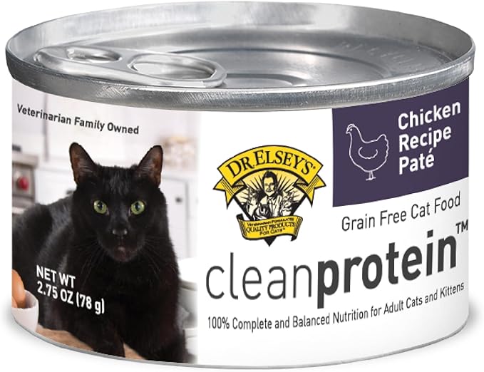 Dr. Elsey's cleanprotein Chicken Recipe Wet Cat Food (Case of 24), 2.75 oz Canned Food