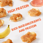 Dog Treats Chicken Wrapped Banana Slices with 1% Taurine, Healthy Training Snacks Rich in Natural Fiber, Rawhide-Free Grain-Free Soft Chews for Small Medium Dogs, 10.6 oz