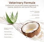 HICC PET Dog and Cat Grooming Wipes Upgrade - All Natural Dog Bath Wipes Cleaning Deodorizing, Hypoallergenic, No-Rinse Pet Gloves Wipes for Face, Teeth, Fur, Paws, Butt - Daily Care and Travel