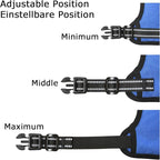 HEELE Dog Harness Harness for Small Dogs No Pull Dog Vest Harness for Small Dog with Soft Padded Handle Reflective for Outdoor Training, Blue, S