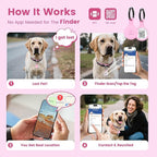 Dog ID Tag with QR Code & NFC, Silent Silicone Dog Name Tags Personalized for Pets - Scan QR for Instant Location Alert, Emergency Contact and Modifiable Pet Profile (Pink)