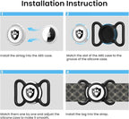 Waterproof AirTag Dog Collar Holder for Apple Tracker Pink
