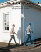 2K Security Camera Outdoor, 2.4G/5G WiFi 24/7 Recording Security Camera, 360° PTZ Auto Tracking, Motion Tracking, Full Color Night Vision, Waterproof