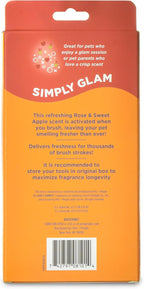 Arm & Hammer “Simply Glam” Dog Grooming Slicker Deodorizing Brush with Fragrance Transfer Technology – Scented Self-cleaning Slicker Brush for Shedding, Scented for Dogs with Sweet Apple & Rose Scent