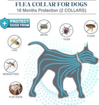 2 Pack Highly Effective Flea Collar for Dogs, Tick Control for Dogs Provides Up to 16 Months of Dog Comfortable Prevention Collars