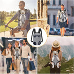 YUDODO Pet Dog Carrier Backpack Adjustable Dog Front Carrier, Legs Out Easy-Fit Dog Travel Backpack Carrier for Hiking Camping for Small Medium Dogs Cats and Rabbits