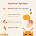 Made by Nacho Dry Cat Kibble 11lb Bag, High Protein and Grain-Friendly Premium Cat Food, Cage-Free Chicken & Pumpkin Recipe, Infused with Bone Broth for Hydration, Limited Ingredients, Single Bag